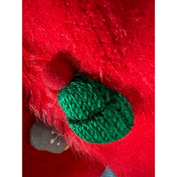 Red Christmas cardigan with stuffed accents sz Medium - Picture 5 of 11